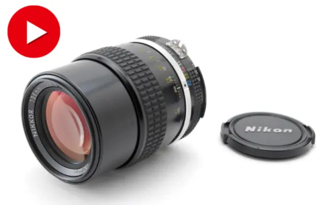 Video [ MINT ] Nikon Ai NIKKOR 135mm f/3.5 MF Telephoto Lens F Mount from Japan