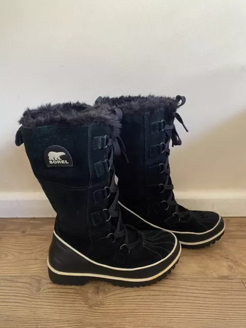 Sorel Joan of Arctic Women's Faux Fur Waterproof Snow Boots US 6 UK 4 Black