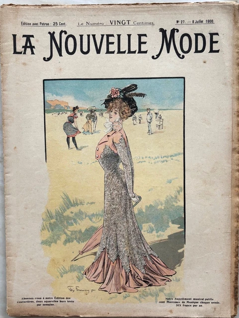 Revue Ancienne La Mode Illustrée 1909 - Édition Originale Avec Patrons Couture, Collection Vintage