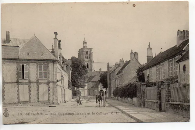 SEZANNE - Marne - CPA 51 - la rue du Champ Benoit et le college