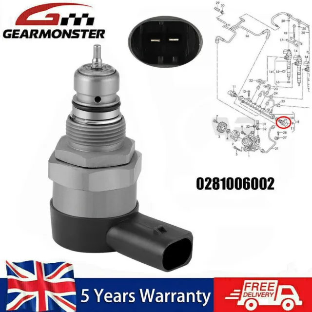 For Audi Vw Seat 2.0 3.0 Tdi Fuel Rail High Pressure Relief Limiter Valve Sensor