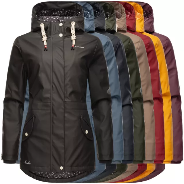 Navahoo Damen Funktions-Jacke Regen-Mantel Parka wasserdicht Oceans Heart