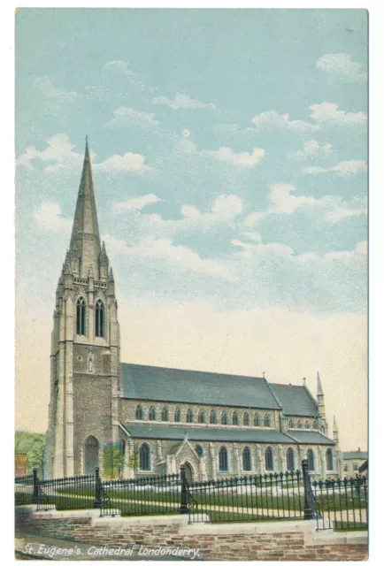 St. Eugene's Cathedral Londonderry Derry Northern Ireland UK W Lawrence Postcard