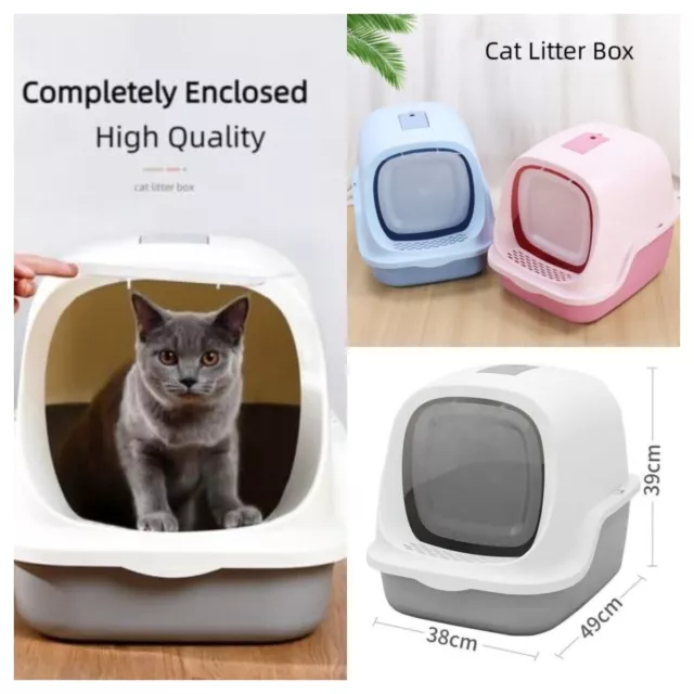 Pet Litter Box Send Litter Shovel Toilet Fully Enclosed Frosted Flapper Bedpan