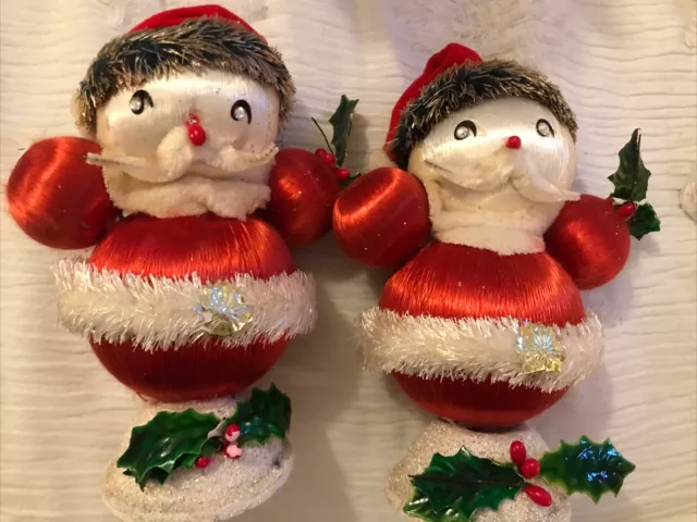 Vintage Christmas Kitschy Santa Claus Ornaments Decorations