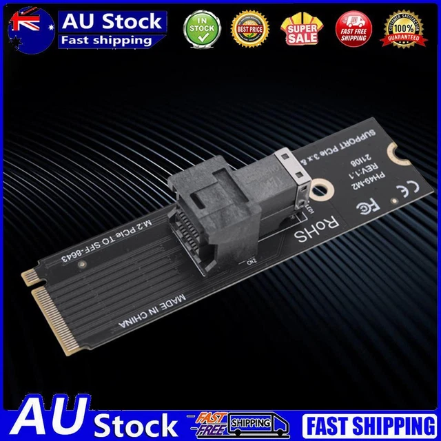 M.2 NVME To U.2 Converter Card Mkey PCIeX4 M.2 PCIe To SFF8643 (Horizontal)