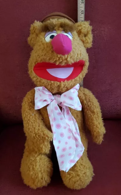 LG. sitting 16" (Muppet Vision 3D?) Fozzie Bear  Plush Rag states TM (c) Henson