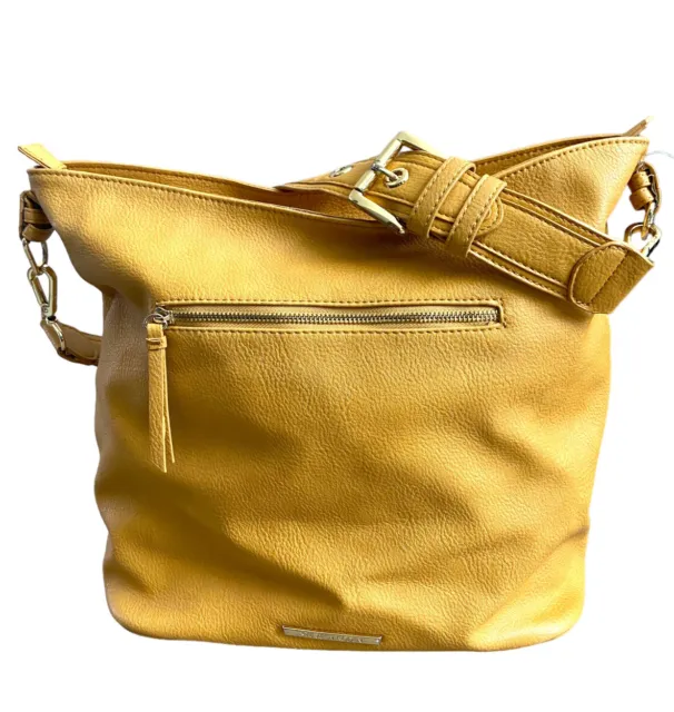 Steve Madden Large Yellow Crossbody Bag with Belt Strap