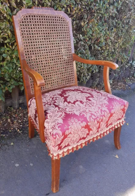 Vintage Art Deco Bergere Style Chair Cane Back 2