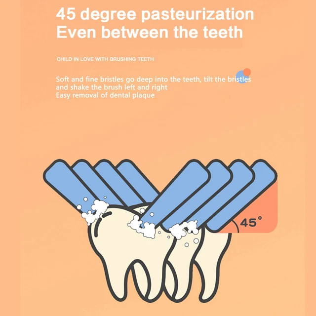 Cepillo de dientes eléctrico en forma de U para niños pequeños cepillo de dientes suave automático MX