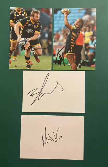 Wasps Rugby Signed Bundle 6X4 Cards & Photos