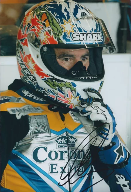 Troy Corser Genuine SIGNED Suzuki Autograph 12x8 Photo AFTAL COA Superbikes RARE