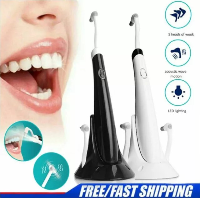 5in1 Ultrasonic Electric Dental Calculus Tartar Remover Tooth Stains Cleaner Kit