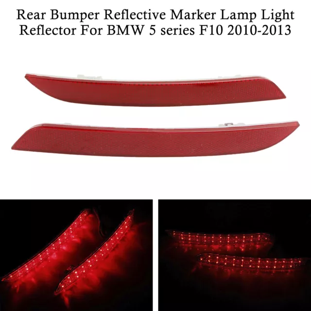 Tail Fog Lamps Light Rear Bumper Reflector Bair For BMW 5-series F10/F18 10-13 U