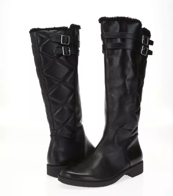 Womens Taryn Rose 160115 Black Leather Winter Tall Boots sz. 6.5 M
