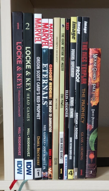 Misc 12 TPB Comics Book Lot MARVEL DC IMAGE IDW Ellis Gaiman Warren Bendis