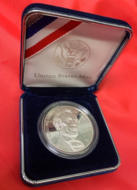2009 P One Dollar Abraham Lincoln Commemorative Silver Dollar Proof US Box COA