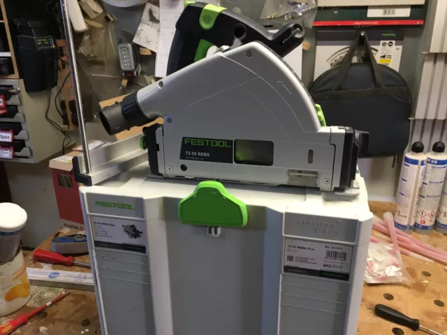 Festool Tauchsäge TS 55 REBQ gebraucht mit Parallelanschlag und Sägeblätter