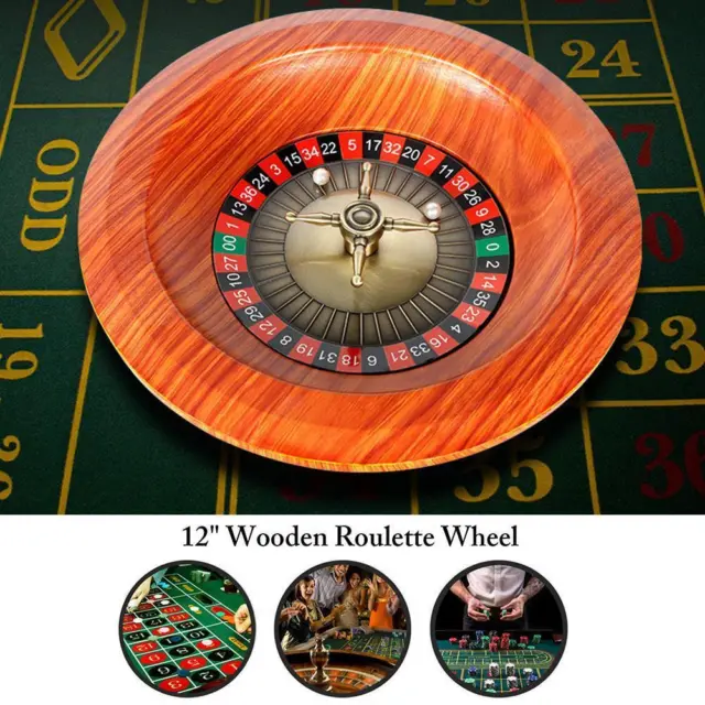 Wooden Roulette Wheel Set Turntable Leisure Table Games for Drinking entertainme