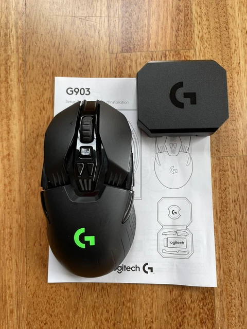 Logitech G903 Lightspeed Wireless Gaming Maus mit 12000 DPI - kabellos - schwarz