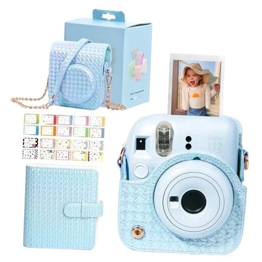 Custodia Rigida Per Fotocamere Instantanee Bambini - Portatile, Antiurto Con Tasca Per Carta E Accessori