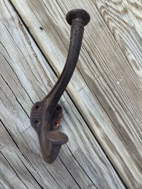 Vintage Cast Iron Double Hat Hook Hat Rack Coat Rack
