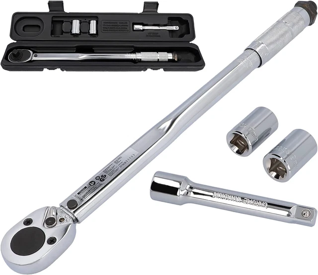 UNITEC Drehmomentschlüssel 40-210Nm, 1/2 Zoll, Stecknüssen 17/19 mm Radschlüssel