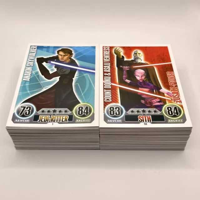 Topps Force Attax Serie 1 STAR WARS - Komplett Set - Alle 150 Karten