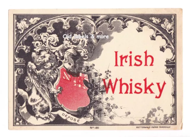 x6975 Etikett IRISH WHISKY label