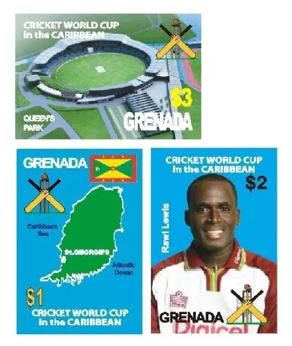 Grenada 2007 - CRICKET WORLD CUP - Set of 3 Stamps - SC 3638-40