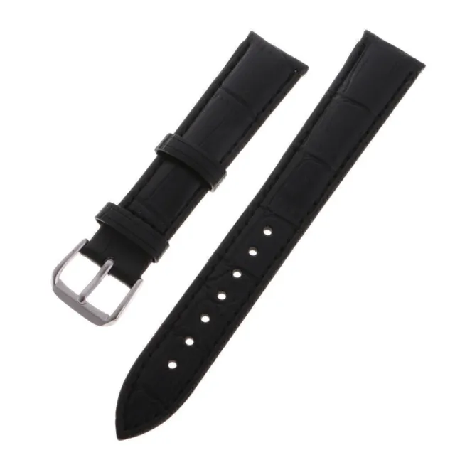 Cinturino alla moda per orologio da polso in pelle nera per orologi da uomo 18mm