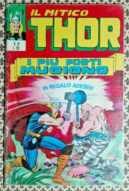 R@Ro Fumetto Il Mitico Thor,I Piu' Forti Muoiono-N.18-Perfetto-Rif.1170