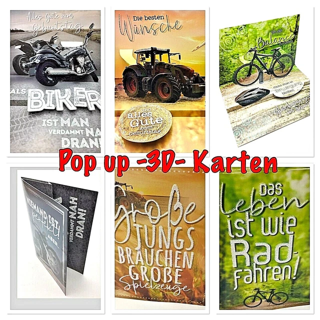 Biglietto Pop-Up 3D Per Ciclisti - Auguri Compleanno Con Nota Vuota, Design Fatto A Mano - Foto 6