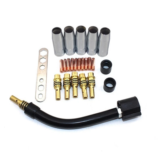 24PCS 15AK Welding Torch Consumables 1.0Mm MIG Torch Gas Nozzle Tip Holder A1