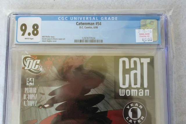 Catwoman 54 June 2006 CGC Graded 9.8 Adam Hughes Cover DC Comics Batman 2