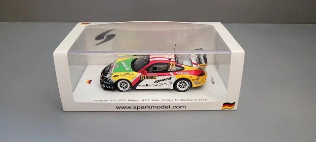 Miniature Minichamps Porsche 911 GT3 RS N°199 Rallye, Pilotée Par Marc Duez, 1/43