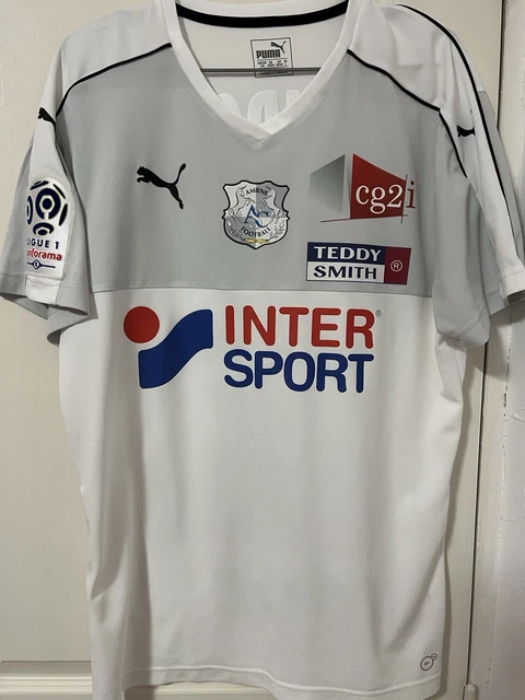 Maillot ASC AMIENS football porté 2 vintage LOTTO shirt manches