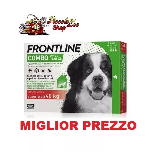 Frontline Combo 3 pipette antiparassitario per cane oltre 40kg