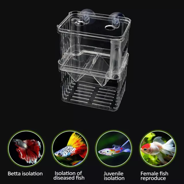 Aquarium Fish Tank Breeding Box Fish Hatchery Incubator Breeder Rearing Box