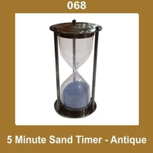 Neu 5 Minute Sand Timer Sanduhr Antik Messing Nautisch Heim Dekor Gec