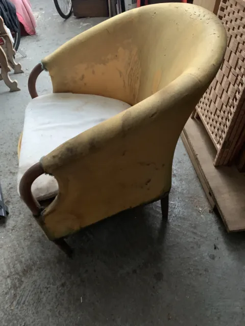 Vintage retro Danish mid century Tub Round armchair chair Reupholstery MCM
