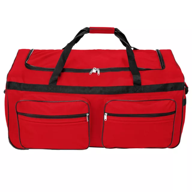 Sac de voyage XXL valise trolley sport bagage à roulettes 160 litres rouge 2