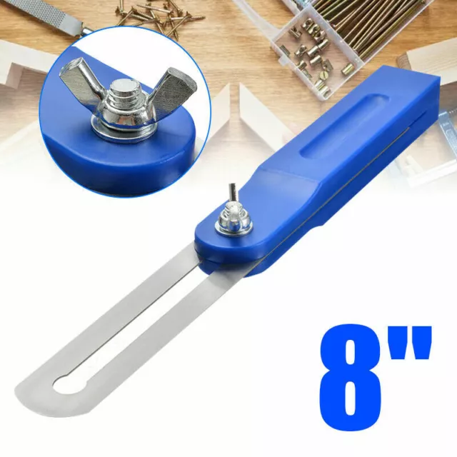 8" Sliding Bevel Carpenters Adjustable Gauge Angle Finder Wood Marking Tool Blue