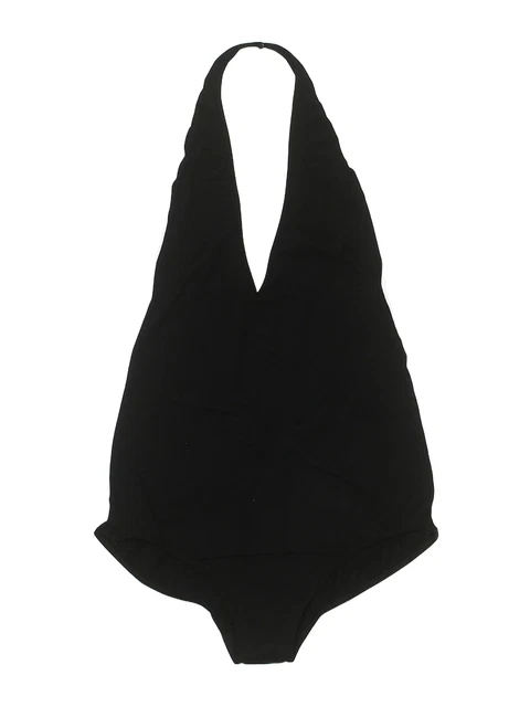 American Apparel Women Black Bodysuit L