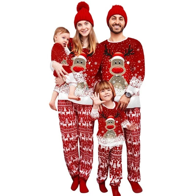 Family Matching Adult Kids Christmas Pyjamas Xmas Nightwear Pajamas Pjs Set.UK