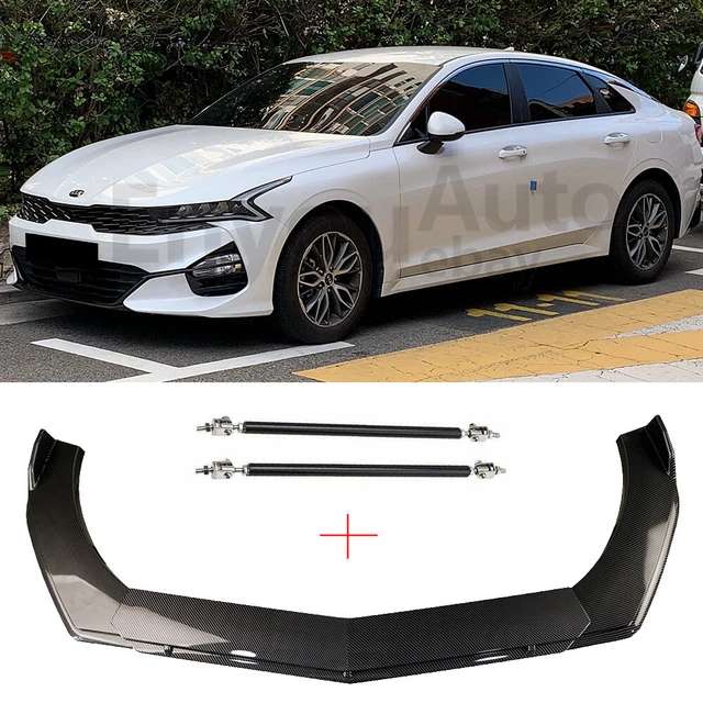 Front Bumper Lip + Strut Rods carbon fiber For Kia Forte K5 Stinger Forte5