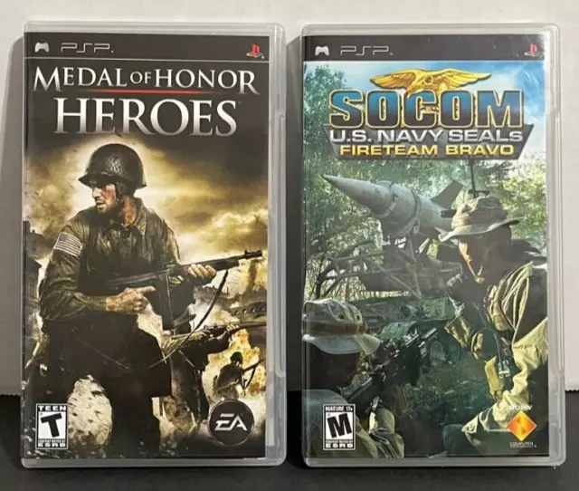 2 Game Sony PSP lot: SOCOM Fireteam Bravo & Medal of Honor: Heroes 