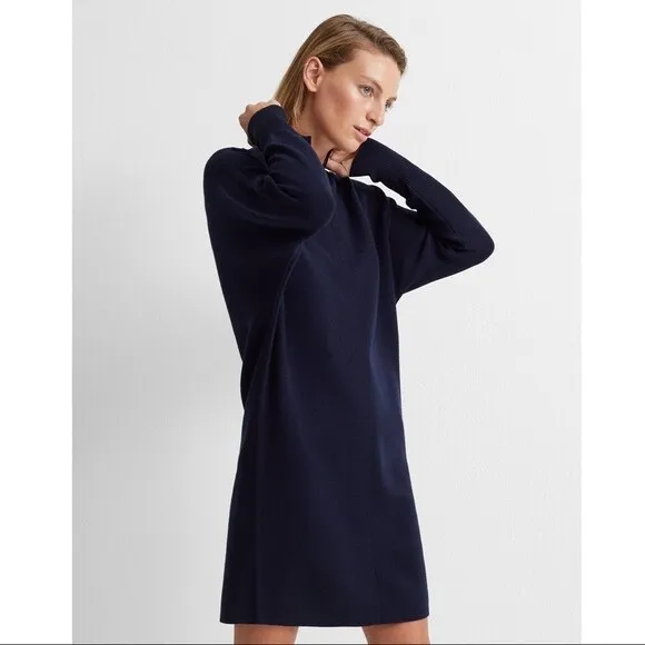 Club Monaco Veronica Sweater Dress Navy blue marine Small NWT $249