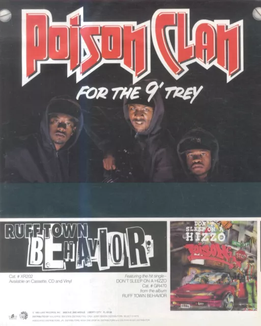 Framed Picture/Advert 13X11 Poison Clan : For The 9' Trey