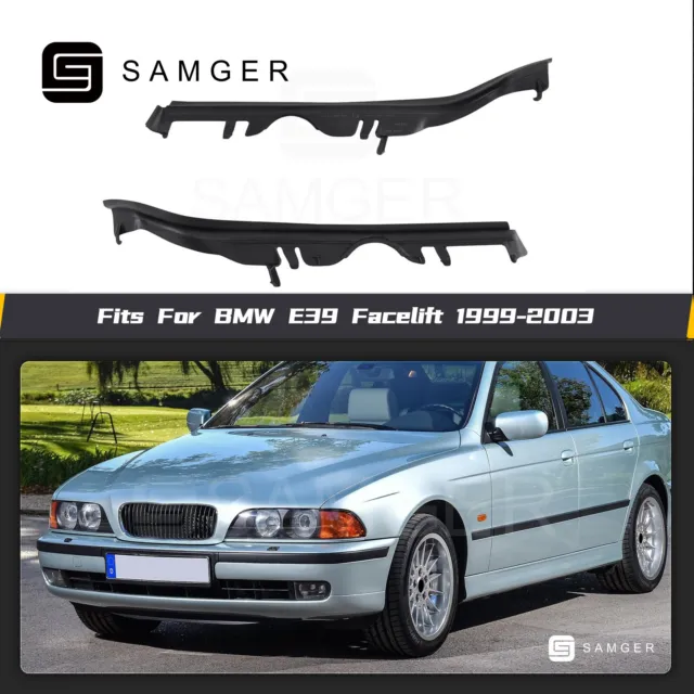 Paar Scheinwerfer Dichtung Links+Rechts Schwarz Für BMW 5ER E39 Facelift 1999-03